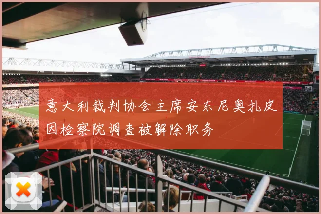 意大利裁判协会主席安东尼奥扎皮因检察院调查被解除职务
